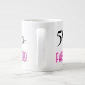 50と素晴らしい!レトロタイポグラフィ50誕生日 ジャンボコーヒーマグカップ (裏面)