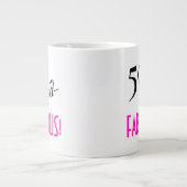 50と素晴らしい!レトロタイポグラフィ50誕生日 ジャンボコーヒーマグカップ (正面)