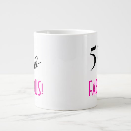 50と素晴らしい！レトロタイポグラフィ50誕生日 ジャンボコーヒーマグカップ (正面)