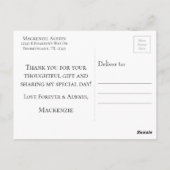 50と素晴らしい |上品な金ゴールド白黒 ポストカード (裏面)