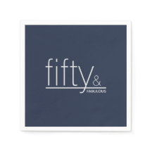 50と素晴らしい！第50回バースデーパーティーモダンネイビー昼寝