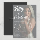 50と素晴らしい | 第50回誕生日パーティー 招待状 (正面/裏面)