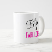 50と素晴らしい!第50回誕生日記憶 ジャンボコーヒーマグカップ (正面右)