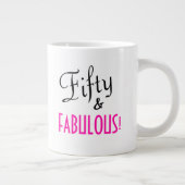 50と素晴らしい！第50回誕生日記憶 ジャンボコーヒーマグカップ (右)