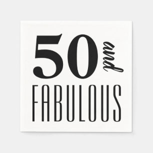 50と素晴らしい 誕生日パーティーの紙ナプキン スタンダードカクテルナプキン