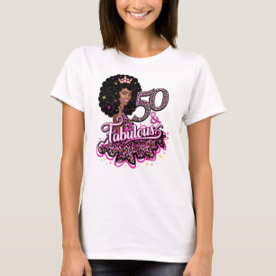 50と素晴らしい。50誕生日の女性の Tシャツ
