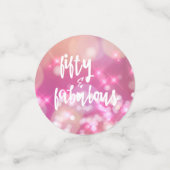 50と素晴らしい、50誕生日ピンクグラマー コンフェッティ (スモール正面)