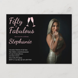 50と素晴らしい | 50th誕生日パーティーの写真 ポストカード