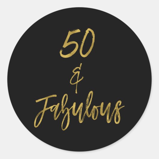 50と素晴らしい | FiftyとFabulous ラウンドシール (正面)