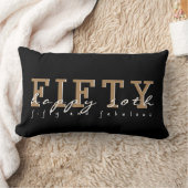 50と素晴らしい | Happy 50 |ブラック&タン ランバークッション (ブランケット)