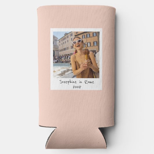 50と素晴らしいWITH PHOTO、レトロ誕生日 スリム缶クーラー (裏面)