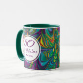 50と素晴らパーソナライズされたしい50誕生日 マグカップ (正面左)