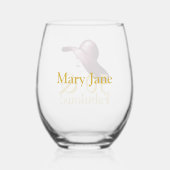 50と素晴らパーソナライズされたしい ステムなしワイングラス (裏面)