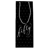 50と素晴らモダンしいブラック50誕生日 ワインギフトバッグ (正面)