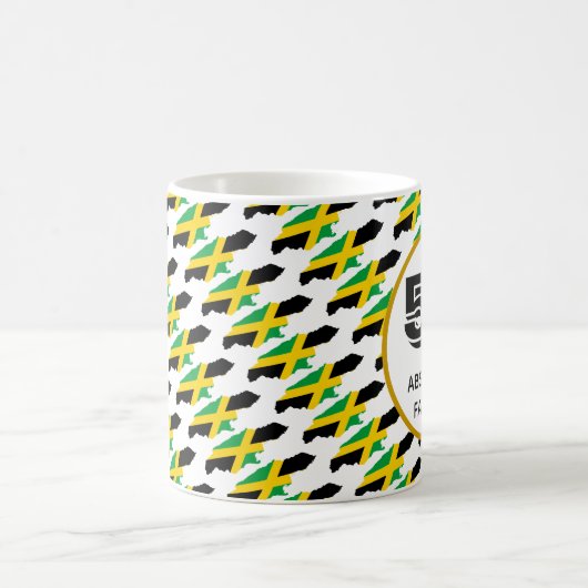 50と絶対に素晴らしいジャマイカお祝い コーヒーマグカップ (中央)