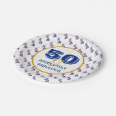 50と絶対に素晴らしい素晴らしイギリスお祝い ペーパープレート (アングル)