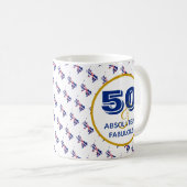 50と絶対に素晴らしい素晴らしイギリス誕生日 コーヒーマグカップ (正面右)