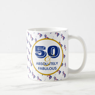 50と絶対に素晴らしい素晴らしイギリス誕生日 コーヒーマグカップ