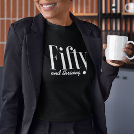 50と繁栄タイポグラフィシンプルモダンカスタム トライブレンドＴシャツ