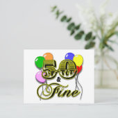 50と誕生日素晴らしギフトとアパレル ポストカード (スタンド正面)