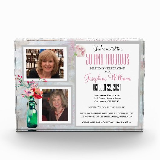 50とFab KEEPSAKE 50th Birthday Party フォトブロック (正面)