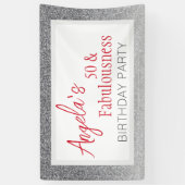 50とFabulousness Script 50誕生日 横断幕 (縦)