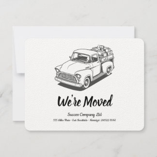 50のトラックB&Wのパーソナライズされたオフィスのアドレス 案内状