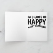 50のハッピーバースデー!気難しいグリーティングカード カード (内部)
