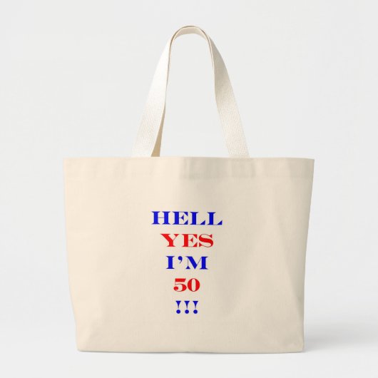 50の地獄のyes ラージトートバッグ (正面)