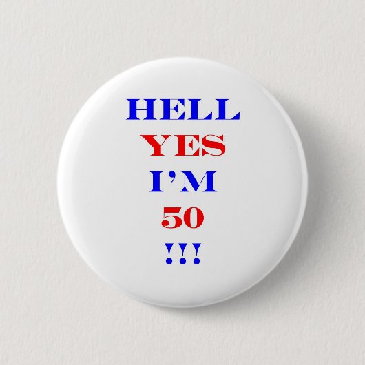 50の地獄のyes 缶バッジ (正面)