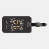 50の外観を良くする金ゴールド誕生祝い ラゲッジタグ (裏面横)