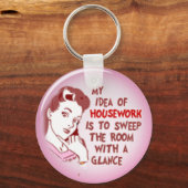 50の女おもしろい人私のアイディアの家事キーチェーン キーホルダー (正面)