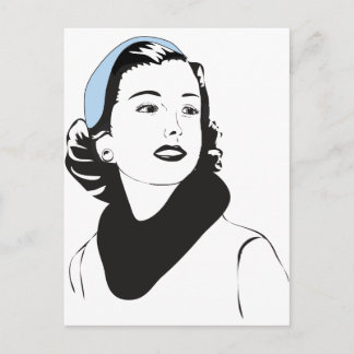 50の女性 ポストカード