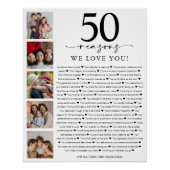 50の愛する理由 誕生日または記念日 ポスター (正面)