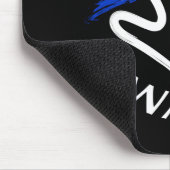 50の波のマウスパッドの黒 マウスパッド (コーナー)