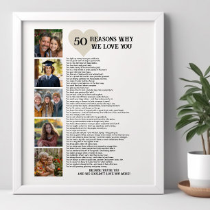 50の理由で愛してる 50歳の誕生日写真 ポスター