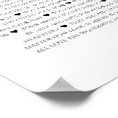 50の理由で愛を祝う ゴールドウェディング ポスター (角)