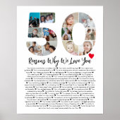 50の理由50番目の誕生日コラージュ ポスター (正面)