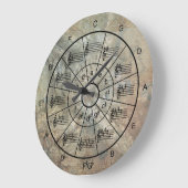 50の石のテクスチャミュージシャンの円 ラージ壁時計 (傾斜)