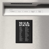 50の米国州略称リスト ブラック マグネット (インサイチュ (食洗機))