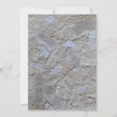 50の素敵な誕生日 白い模様 黒い筆記体 招待状 (裏面)