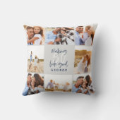 50の美しいネービーグレーの誕生日写真を作る クッション (裏面)