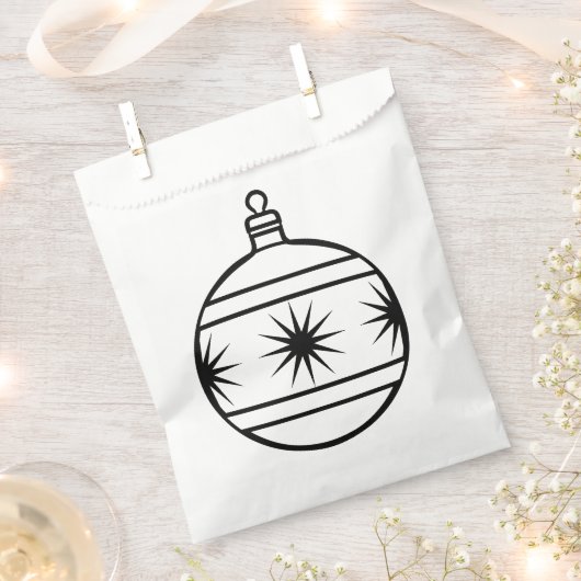 50の色の自分のクリスマスツリーオーナメントセット フェイバーバッグ (クリップ留めされた状態)