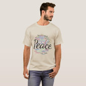50の言語で"平和" Tシャツ (正面フル)