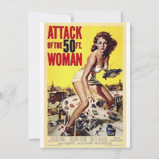 50の足の女性の招待の攻撃 招待状 (正面)