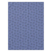 50の青と黒スターバスト |原子レトロ テーブルクロス (正面)