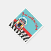 50のSock Hop Danceパーティージュークボックスレッドカスタムディスク スタンダードカクテルナプキン (角)