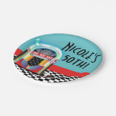 50のSock Hop Danceパーティージュークボックスレッドカスタムディスク ペーパープレート (アングル)