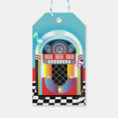 50のSock Hop DanceパーティージュークボックスRed Favor ギフトタグ (裏面)