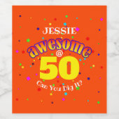 50はっきりしたでオ素晴らしレンジ ワインラベル (シングルラベル)